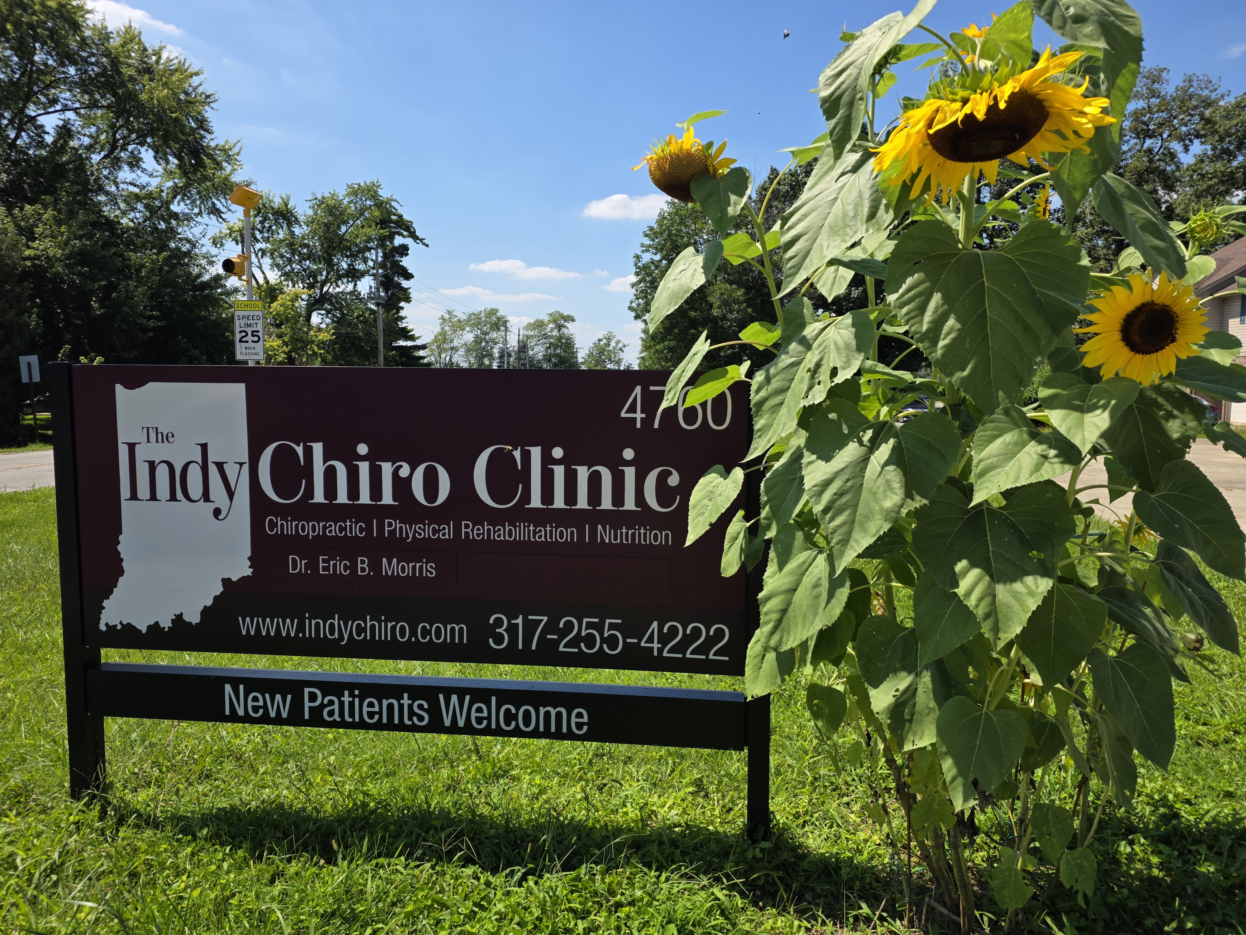 The IndyChiro Clinic reception area in Indianapolis