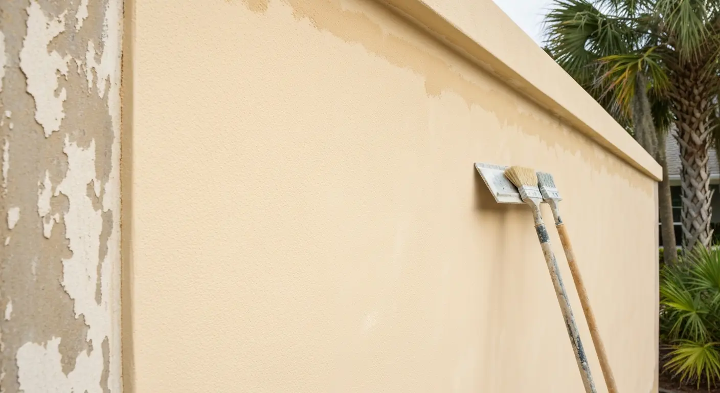 Stucco repair work