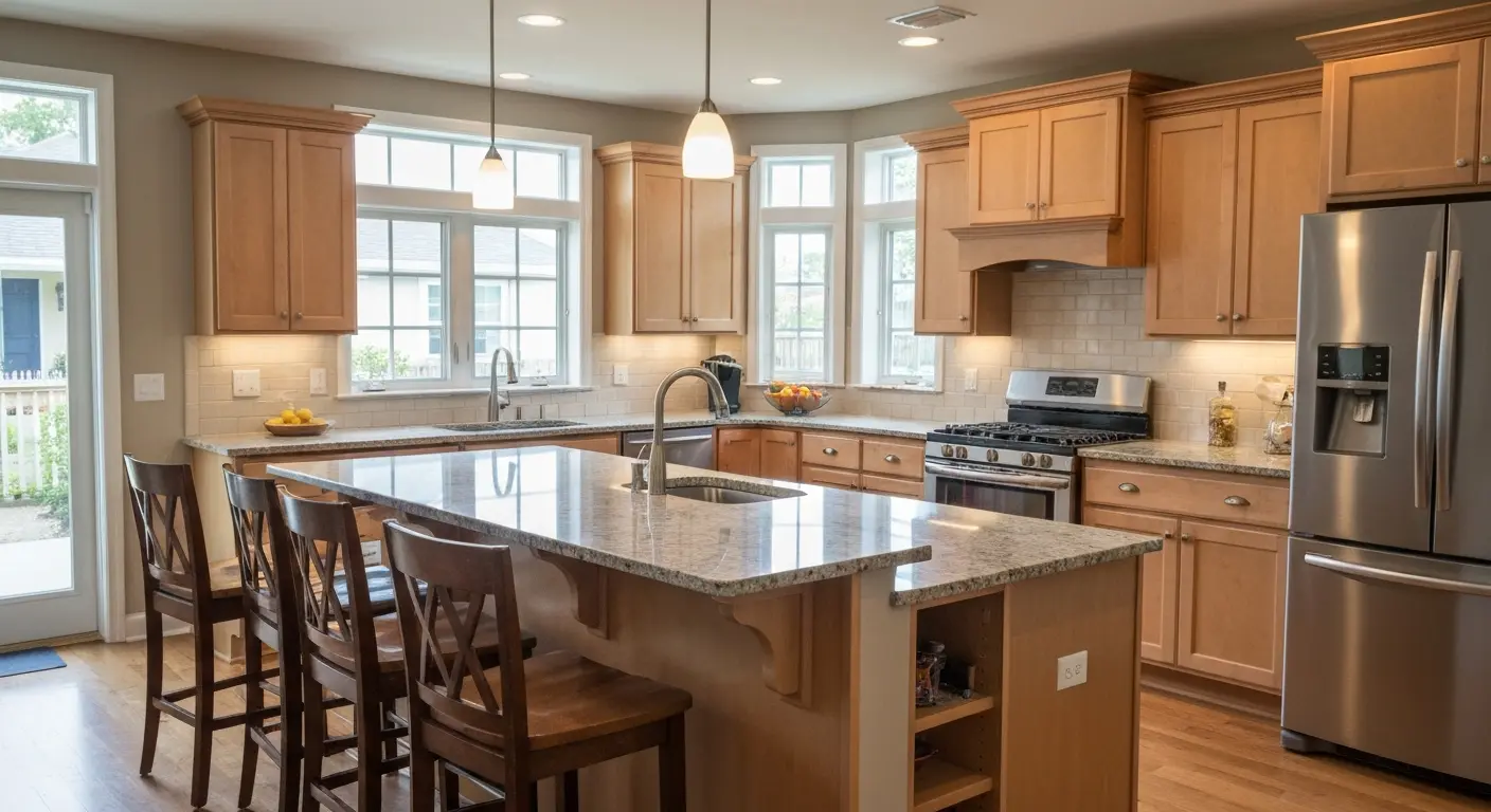 Kitchen island installation