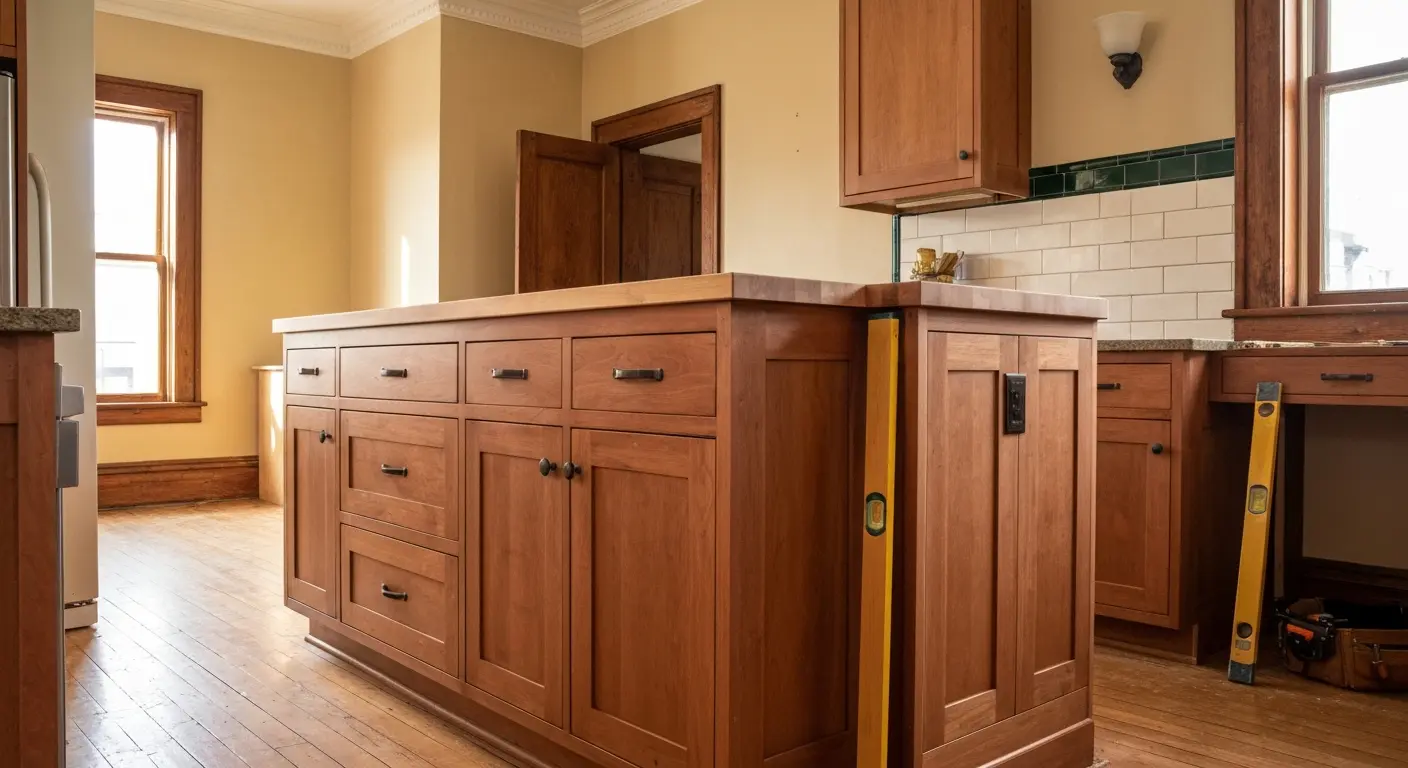 Kitchen island installation