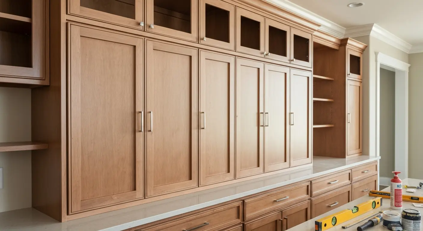 Custom cabinet installation