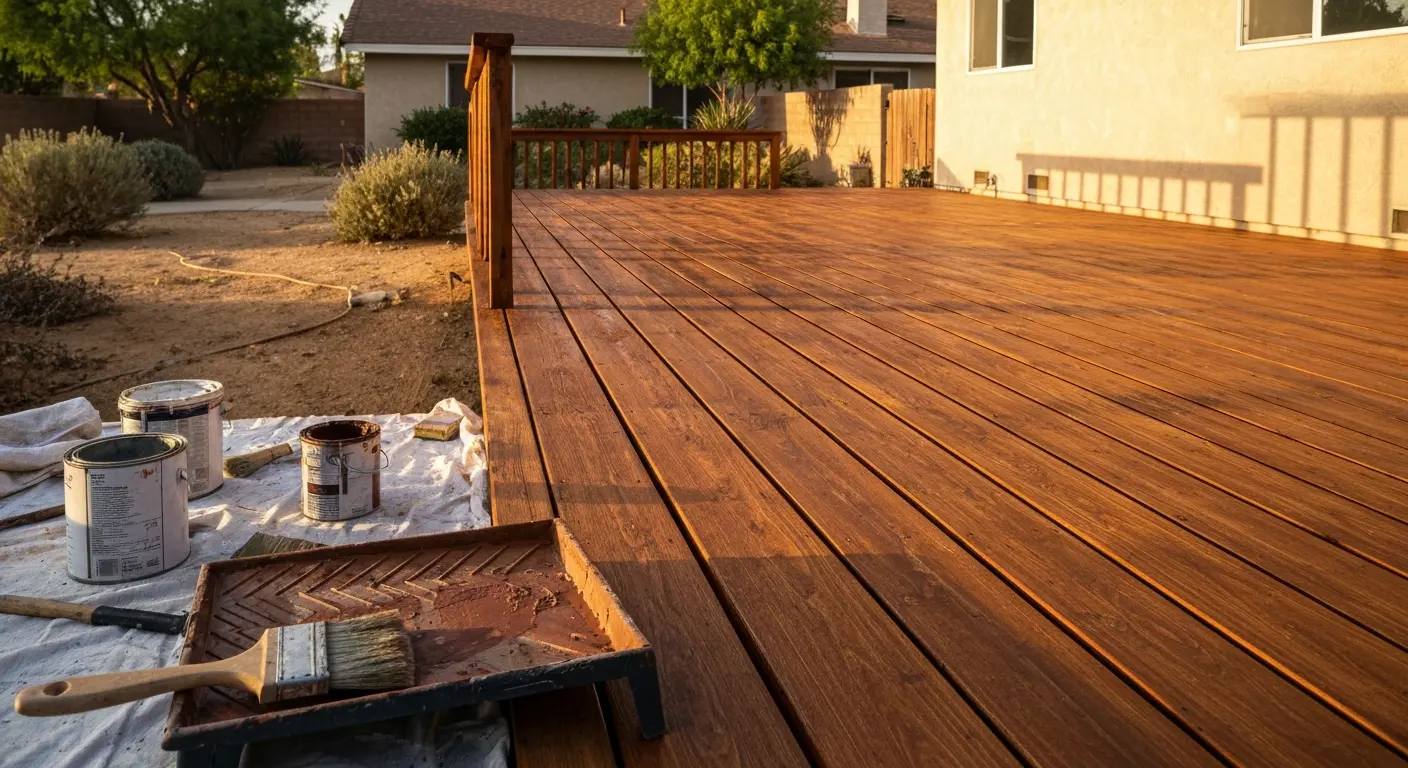 Exterior wood staining project