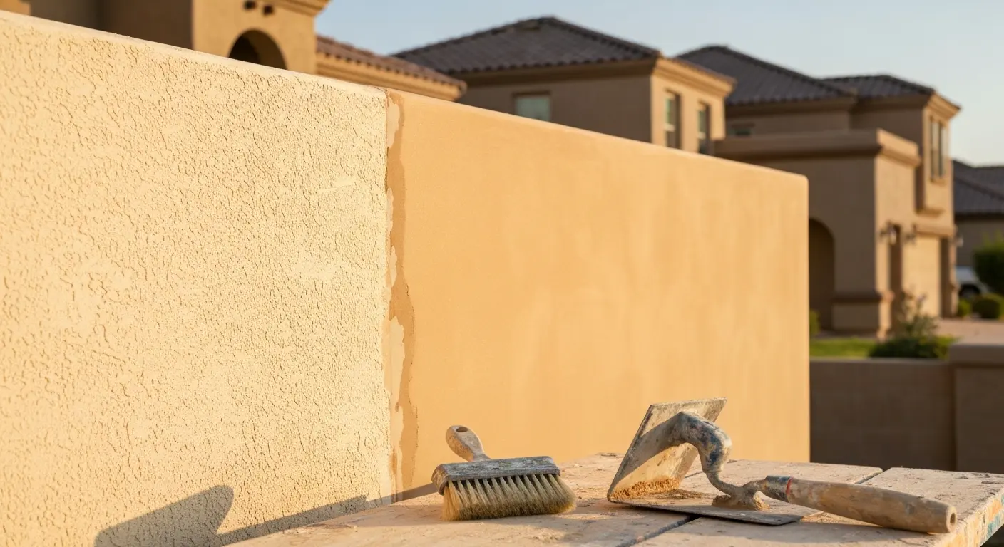 Stucco repair work