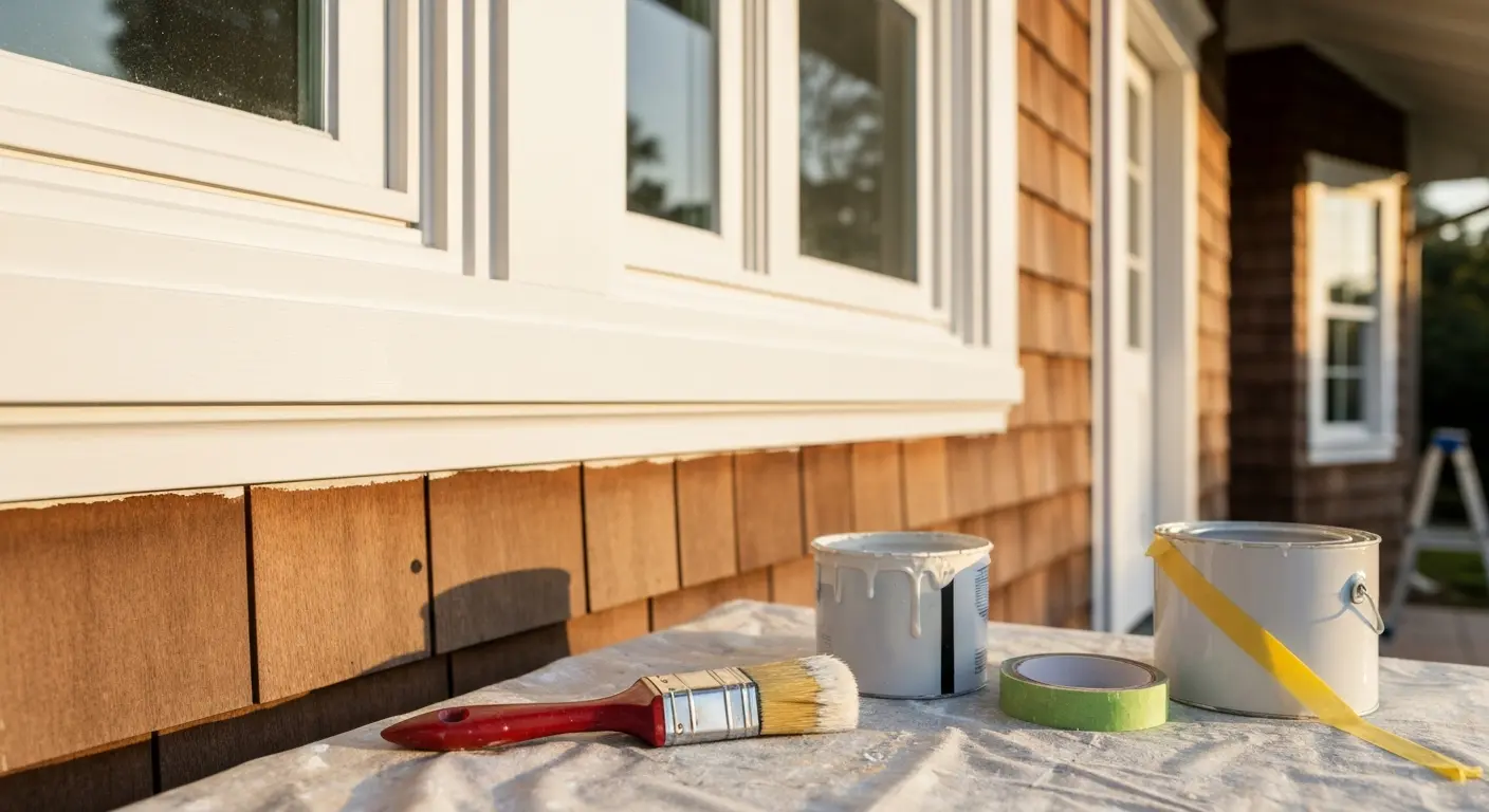 Painted exterior trim and doors