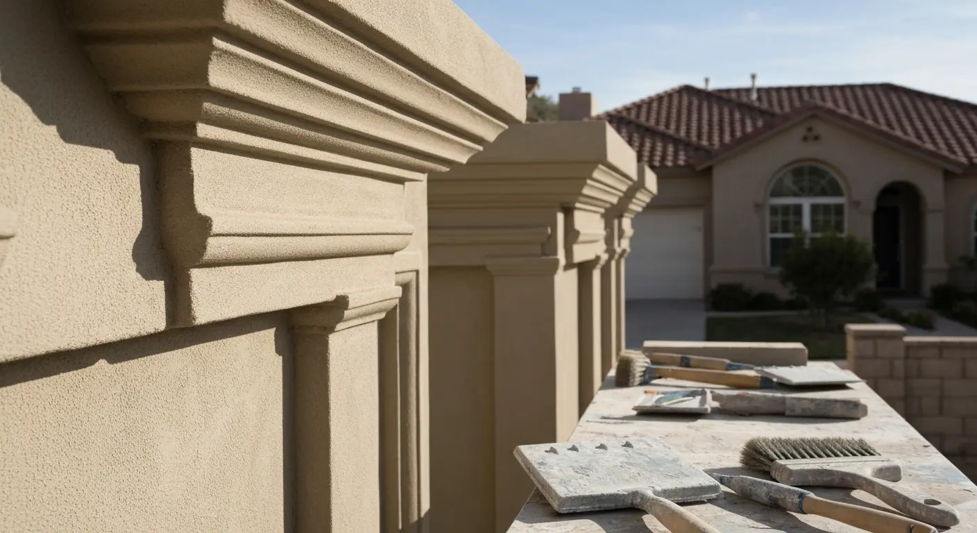 Decorative stucco detailing