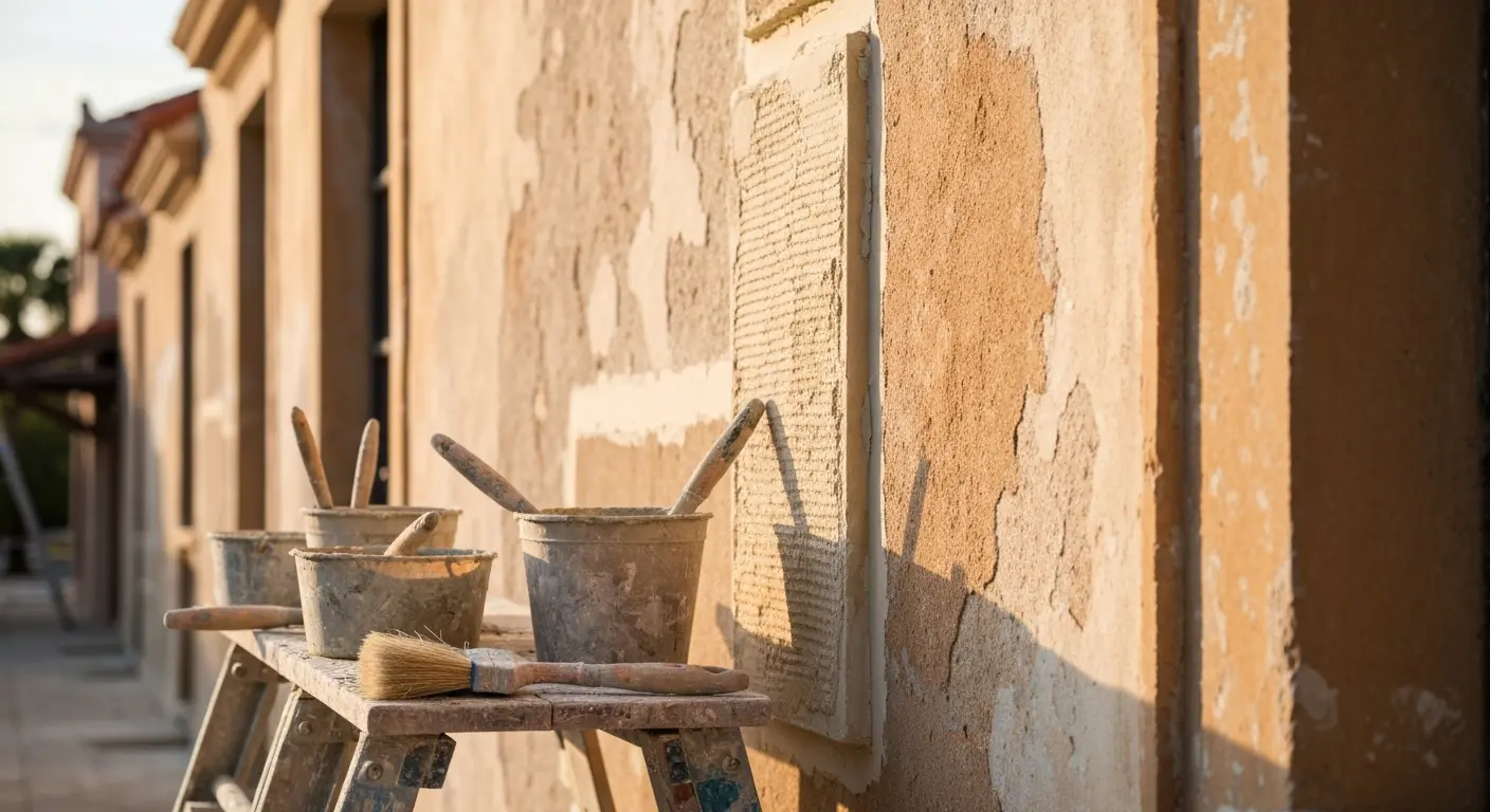 Stucco restoration work