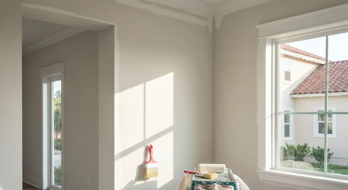 Interior wall painting project