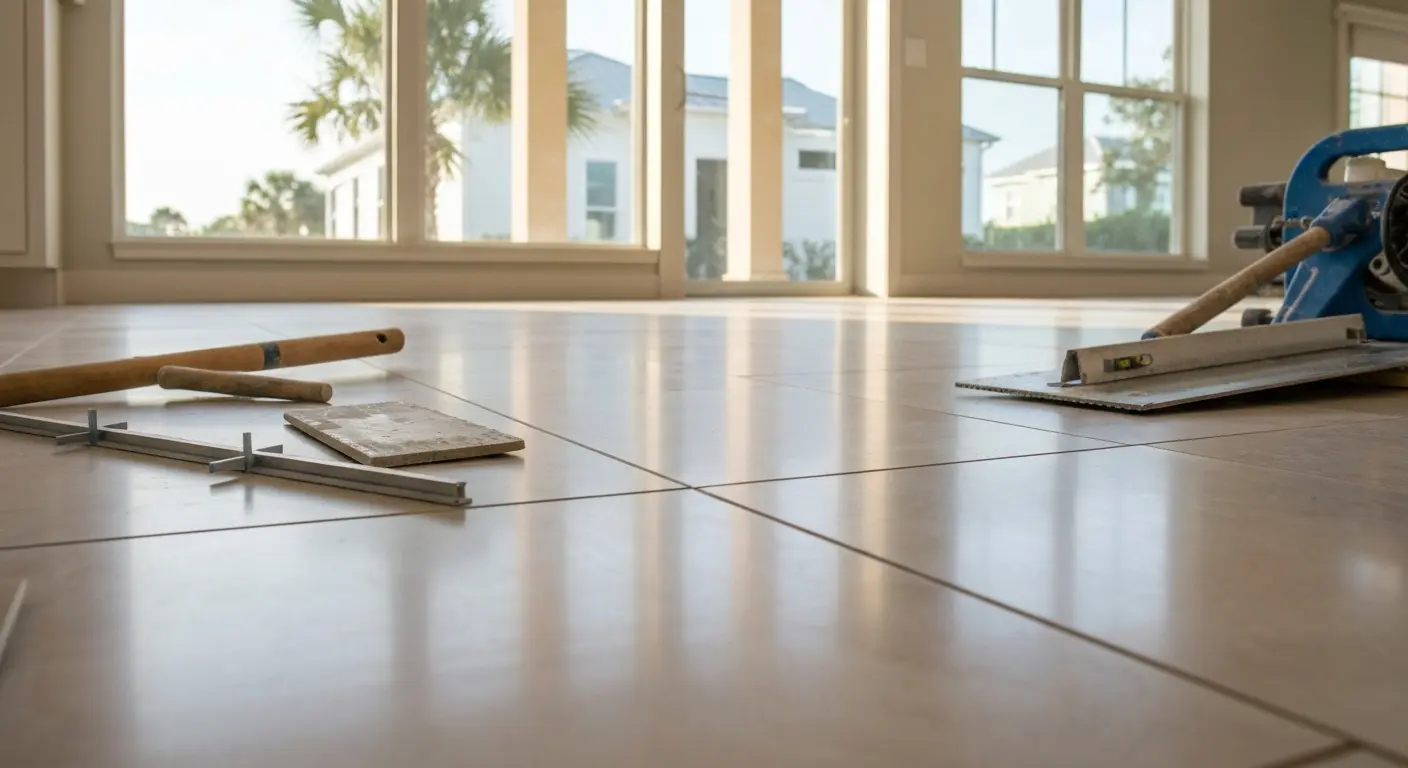 Ceramic and porcelain tile flooring installation