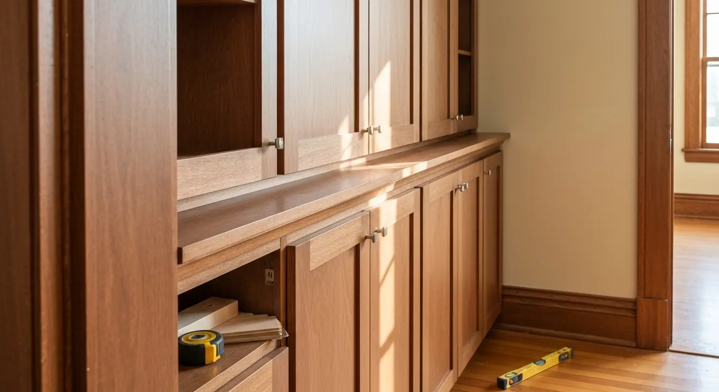 Custom cabinet installation