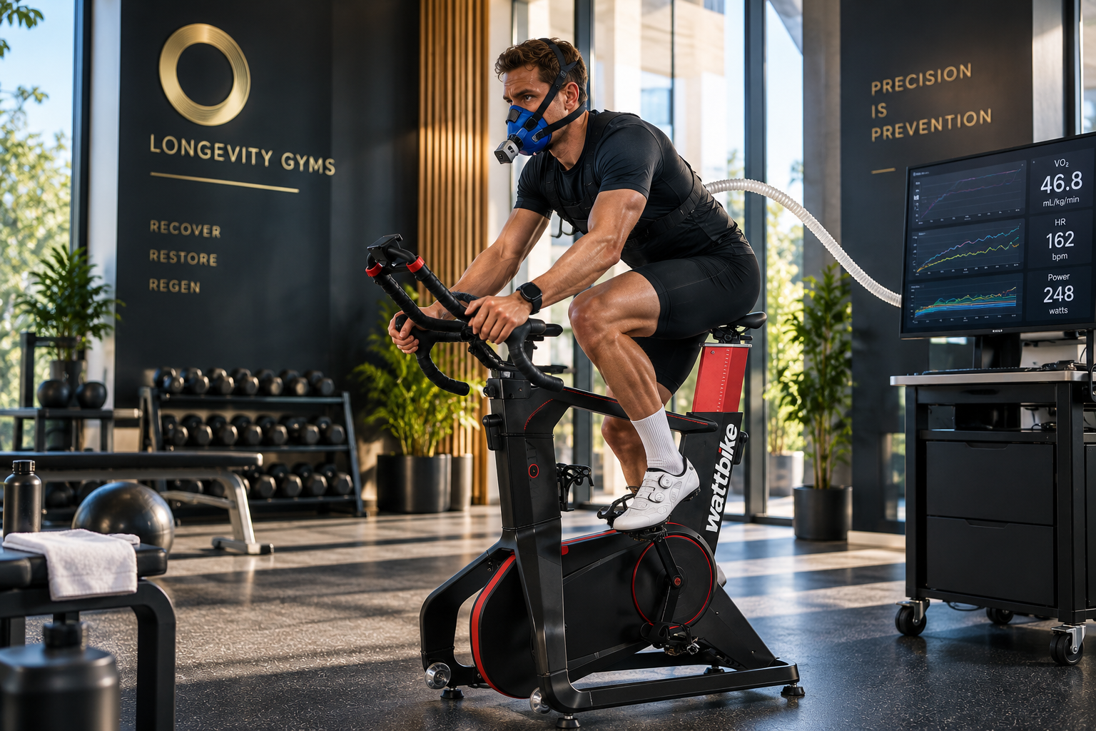 VO2 Max performance assessment at Longevity Gyms in Hanover, Maryland