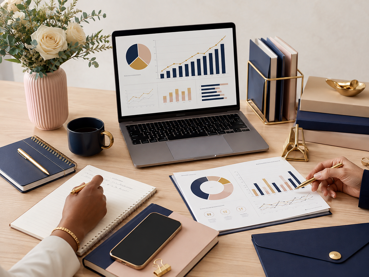 Business strategy and growth planning workspace