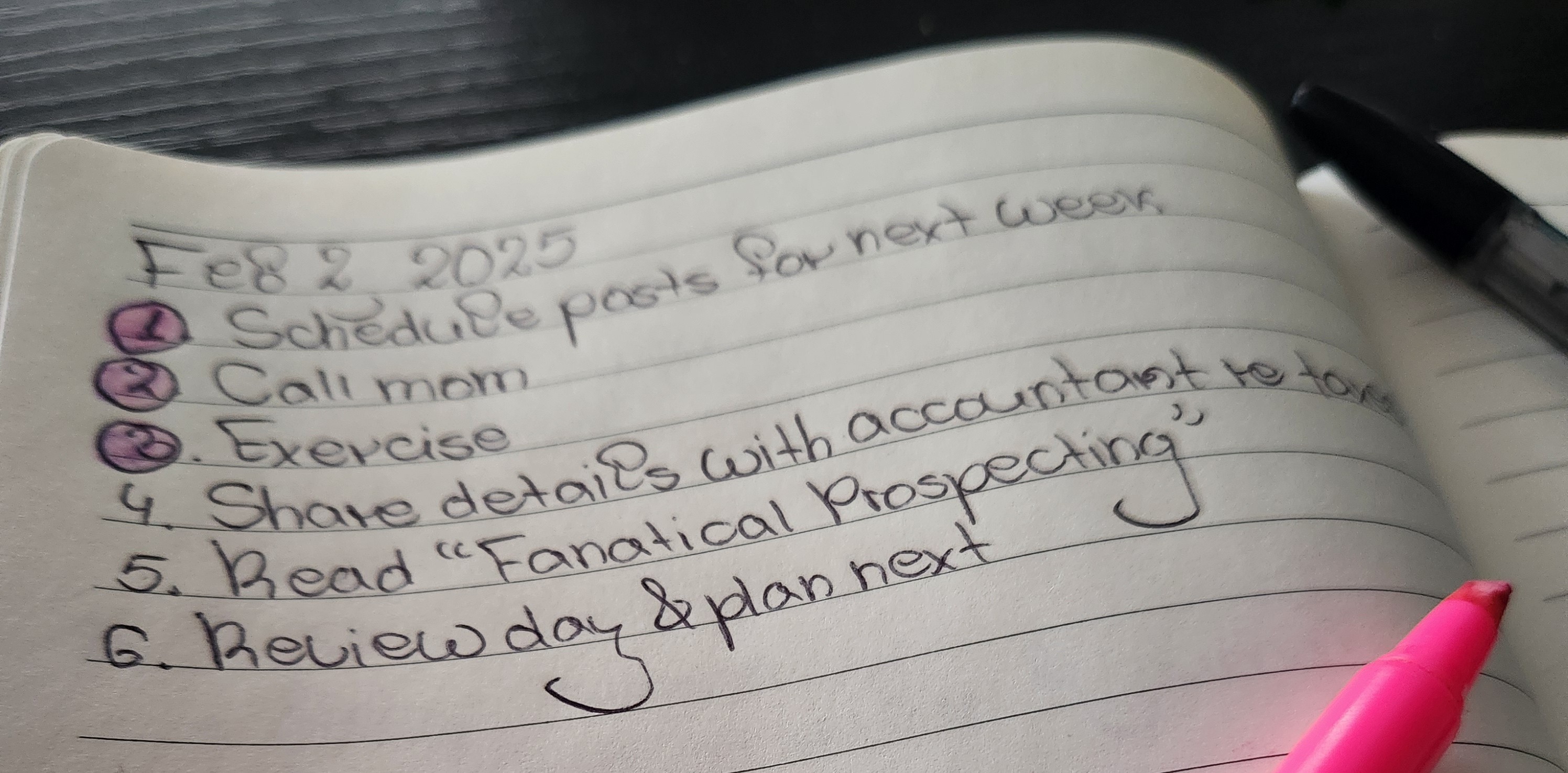 weekly review and planning