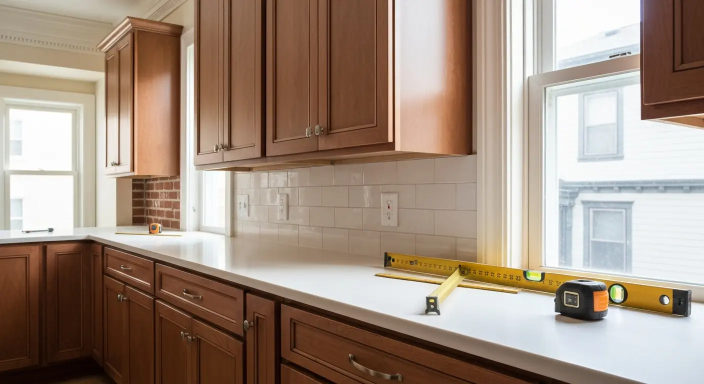 Custom kitchen cabinets installation
