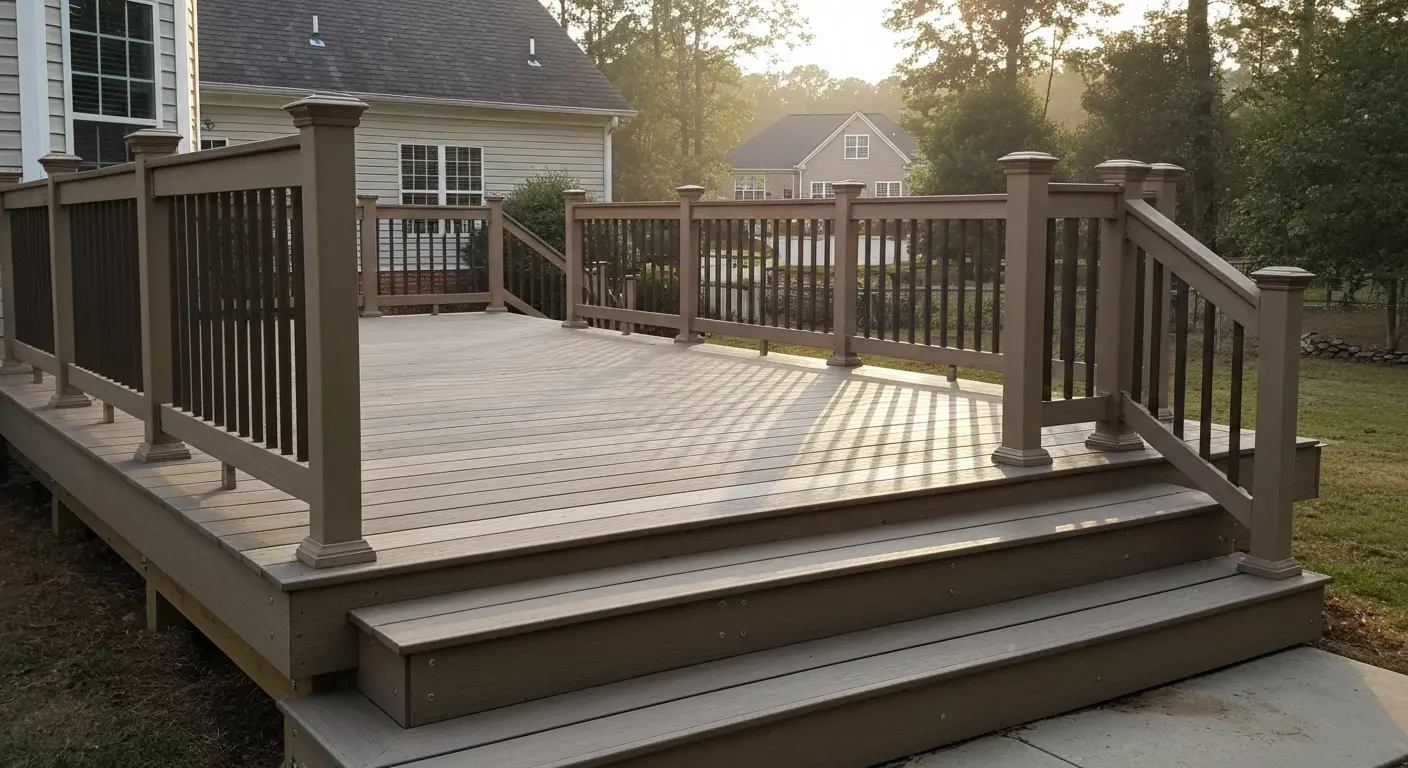 Multi-level deck with steps