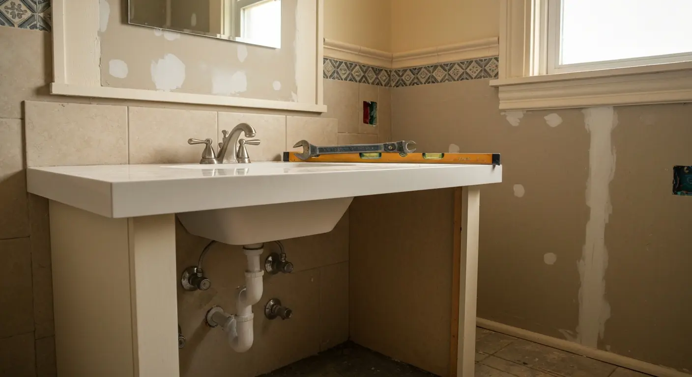 Custom vanity installation