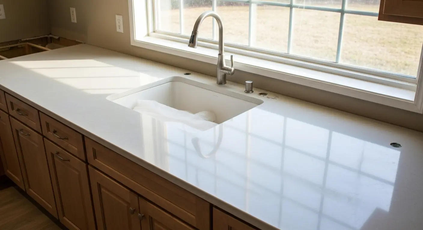 Kitchen countertop installation