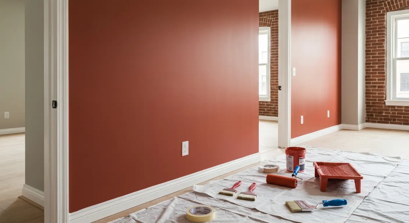 Feature wall accent color painting