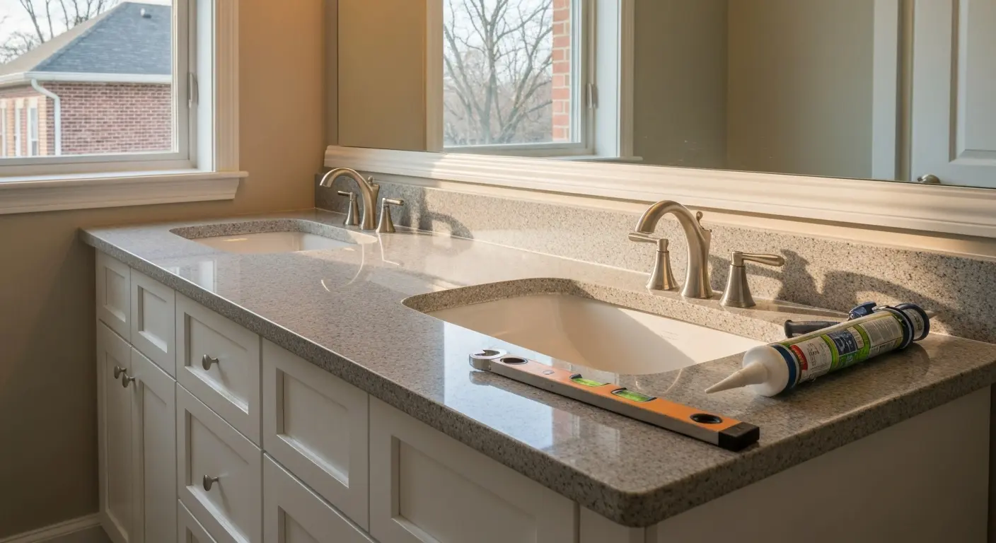 Double sink vanity installation
