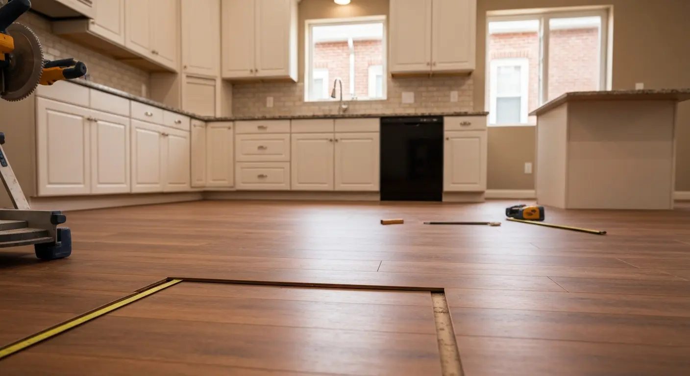 Kitchen flooring installation