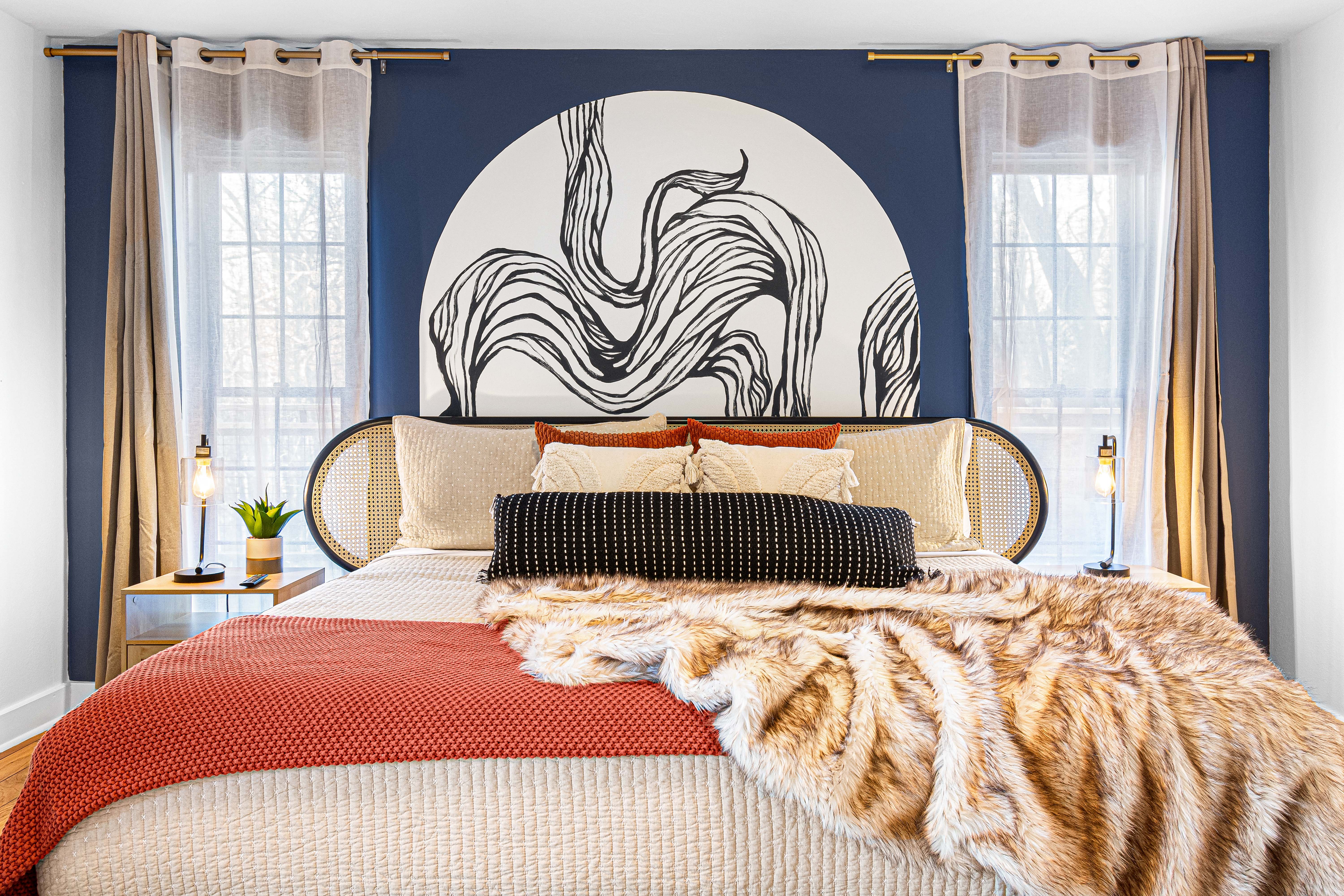 Master bedroom with king bed