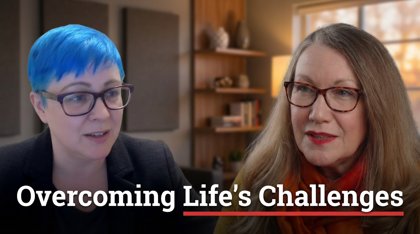 Leah & debi chatting on the podcast