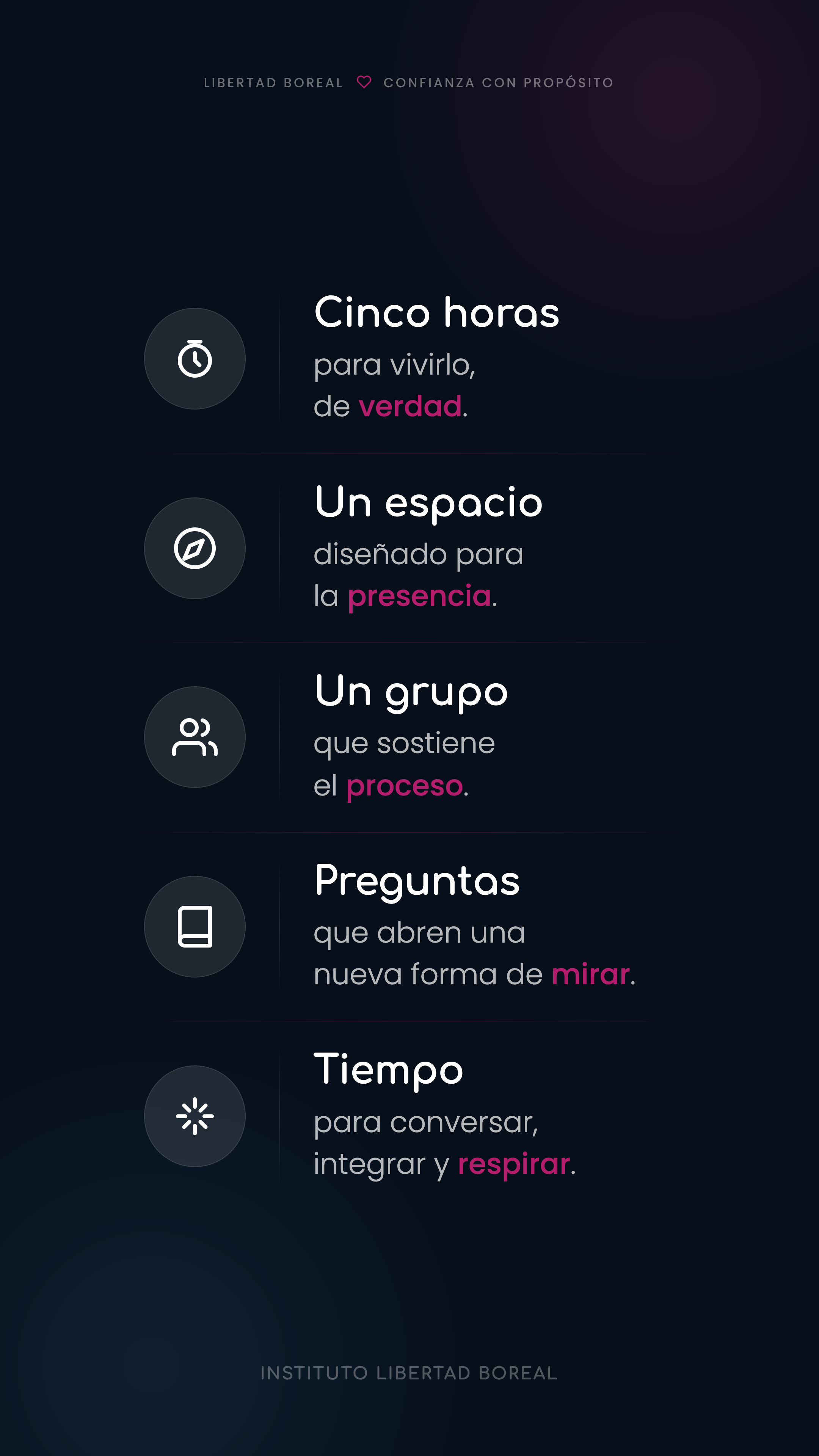 $215.000 · Incluye el Círculo Boreal de preparación por Zoom