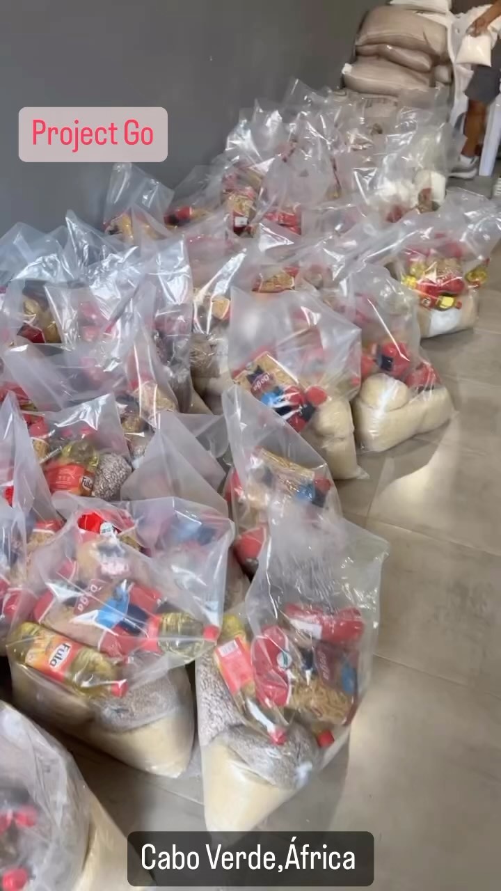 Food baskets packed and ready for families