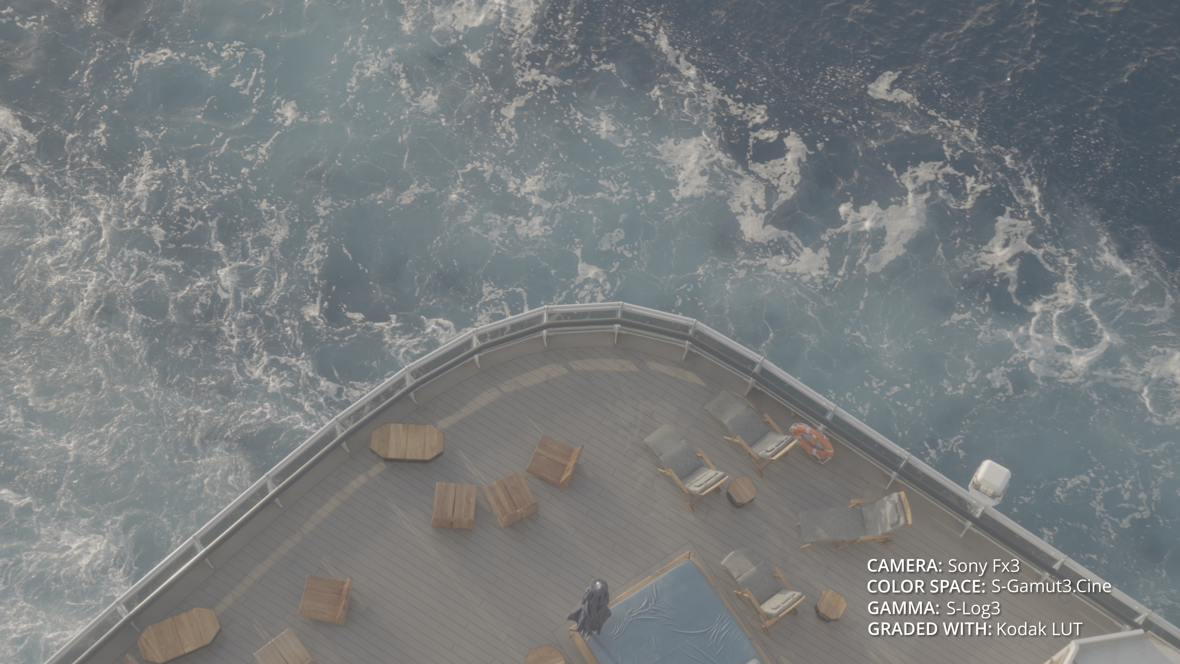 Ungraded raw footage before applying Dante's LUTs