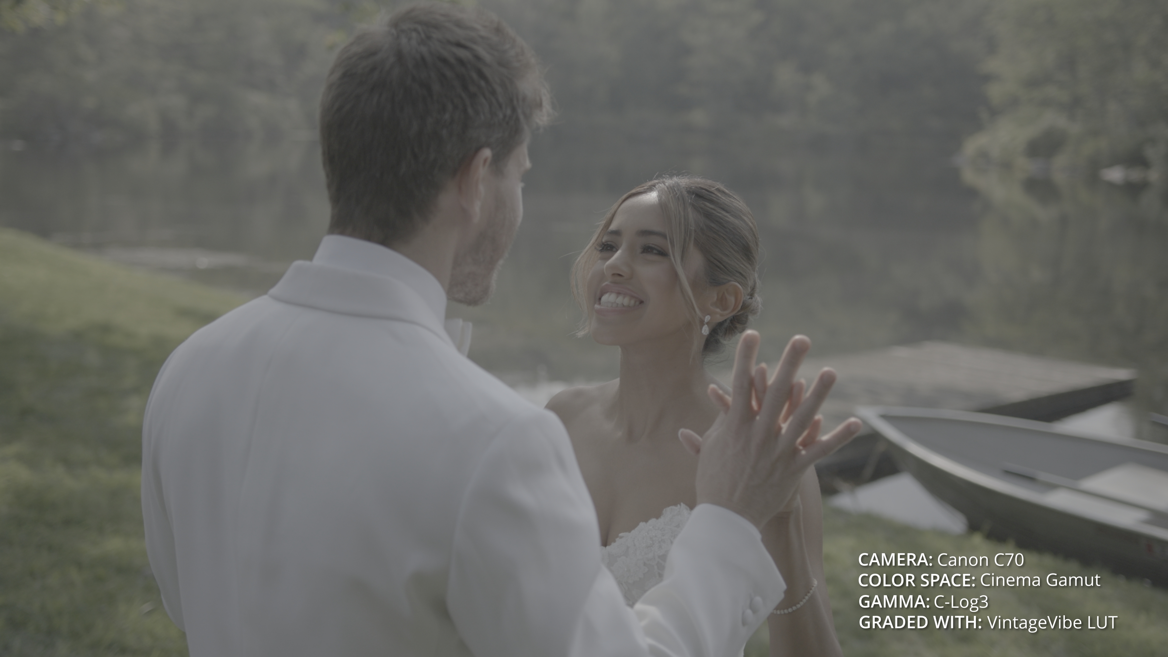 Ungraded portrait footage before Dante's LUTs