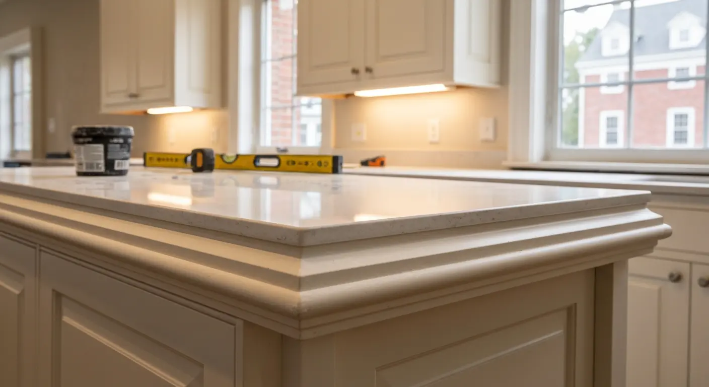 Kitchen countertop installation