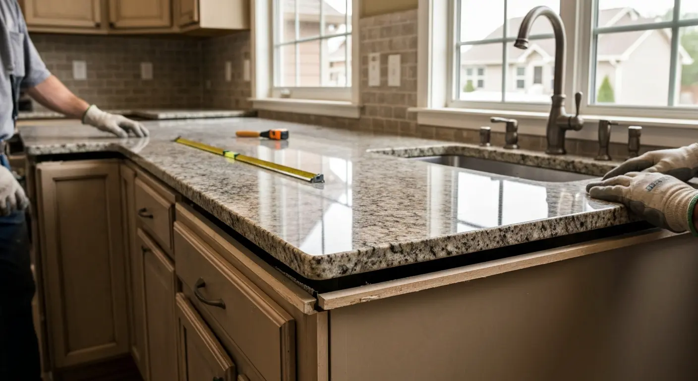 Kitchen countertop installation