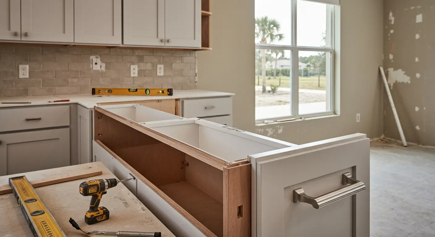 Custom cabinet installation project