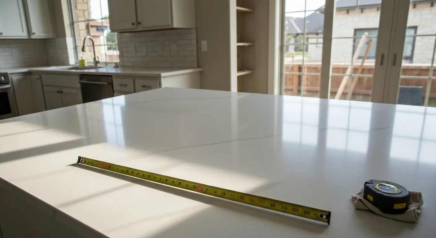 Quartz countertop installation