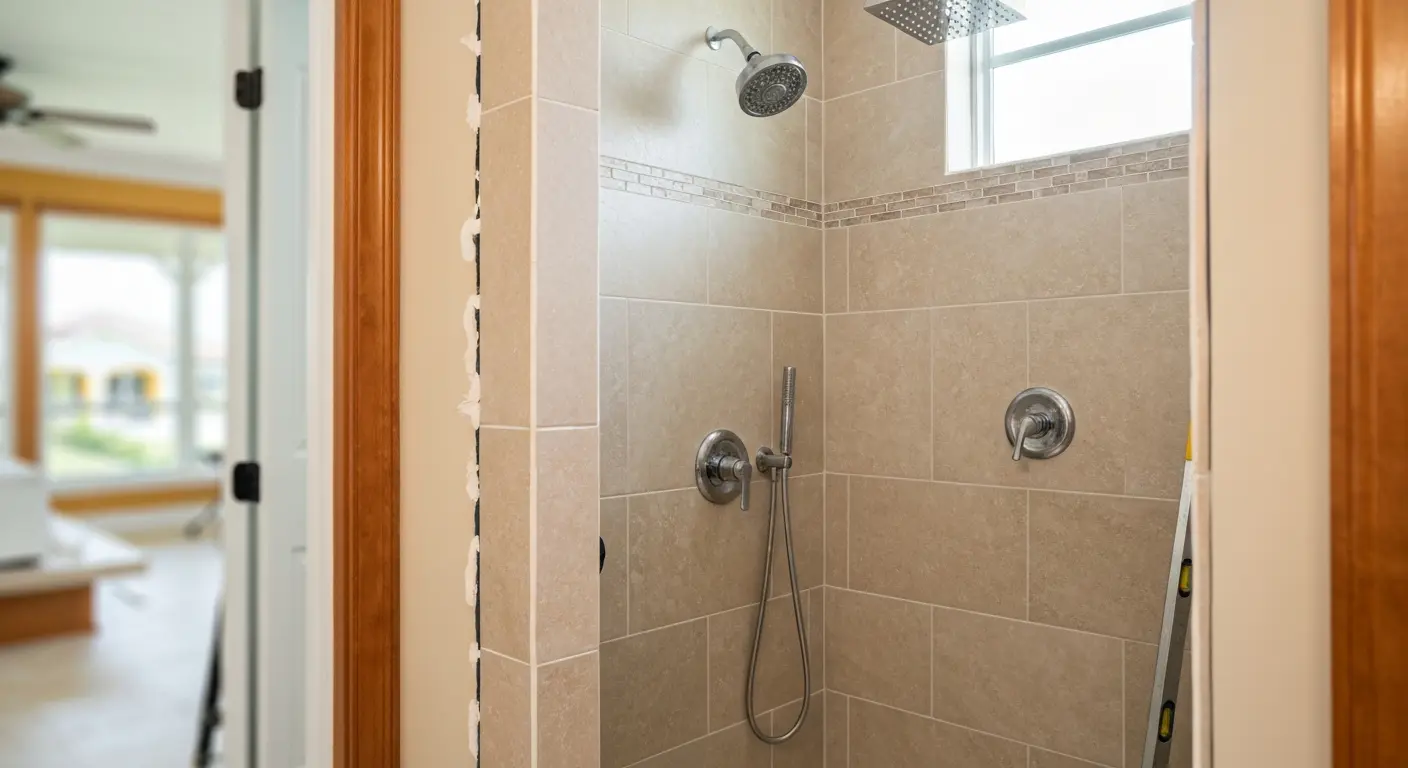 Custom tile shower