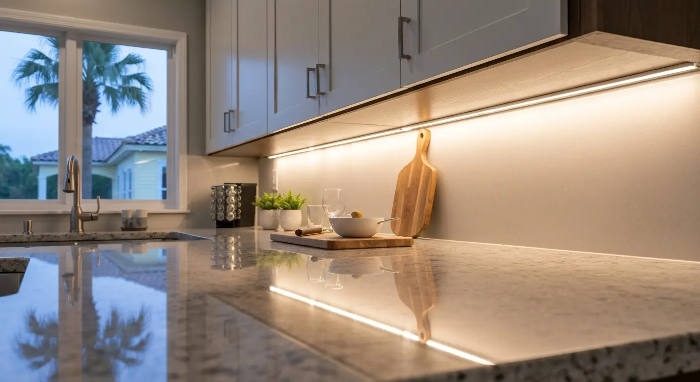 Under-cabinet lighting installation