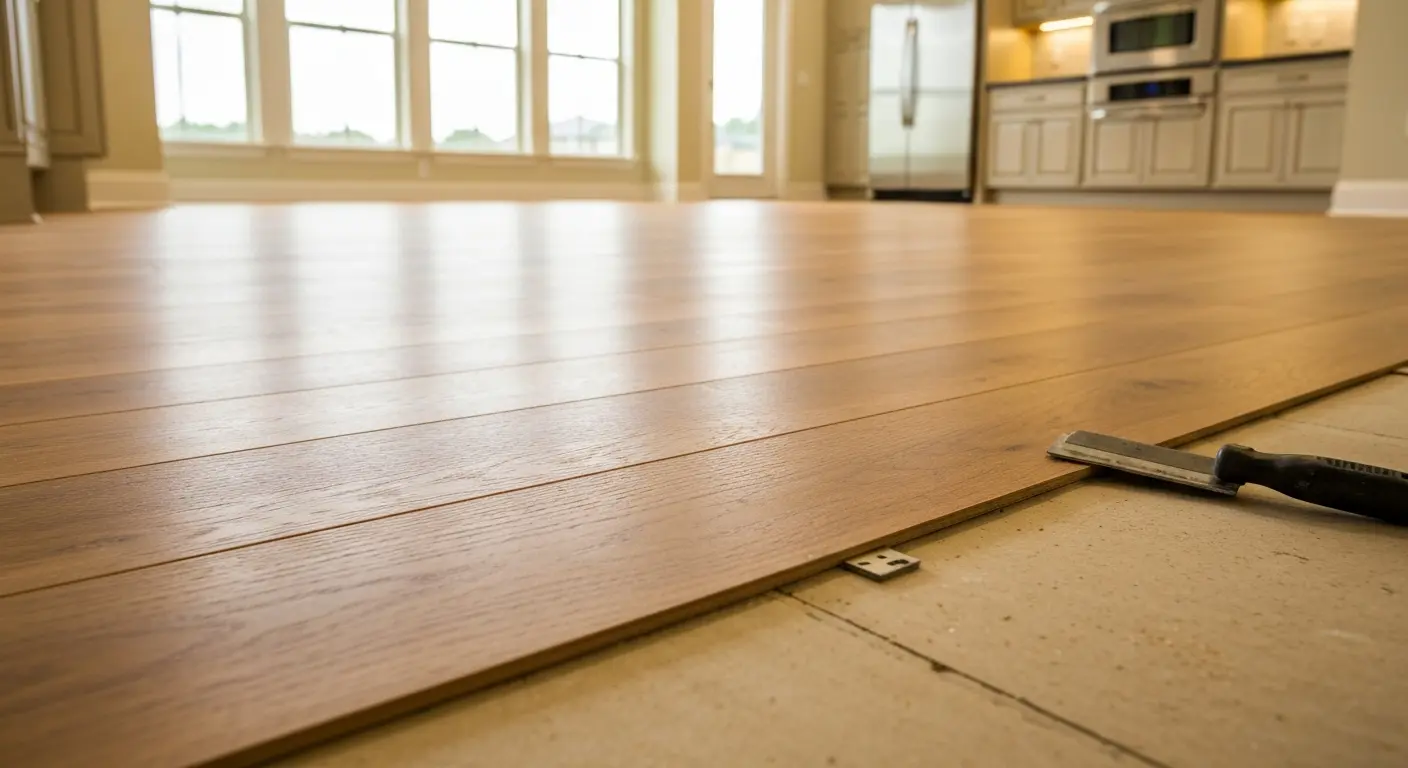 Luxury vinyl plank flooring installation