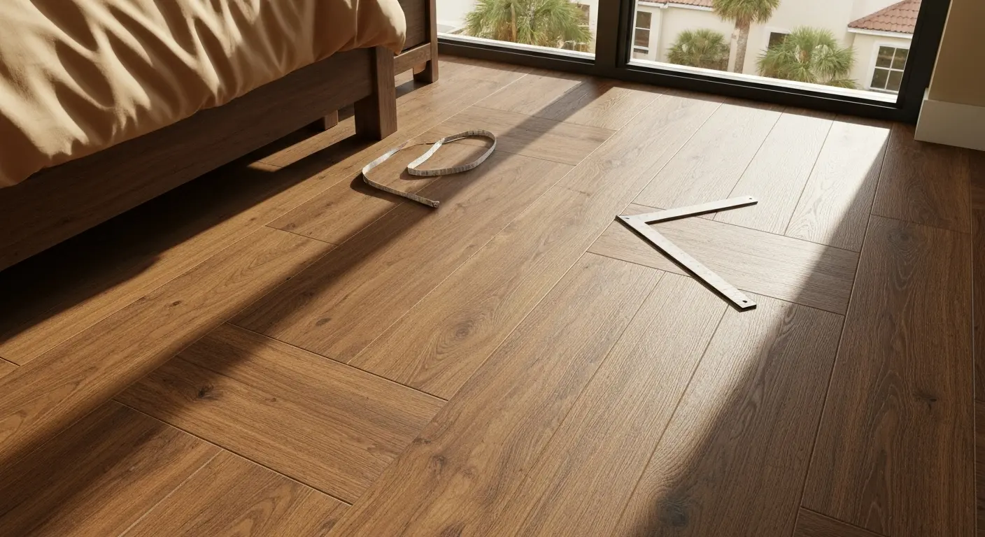 Waterproof laminate flooring sample