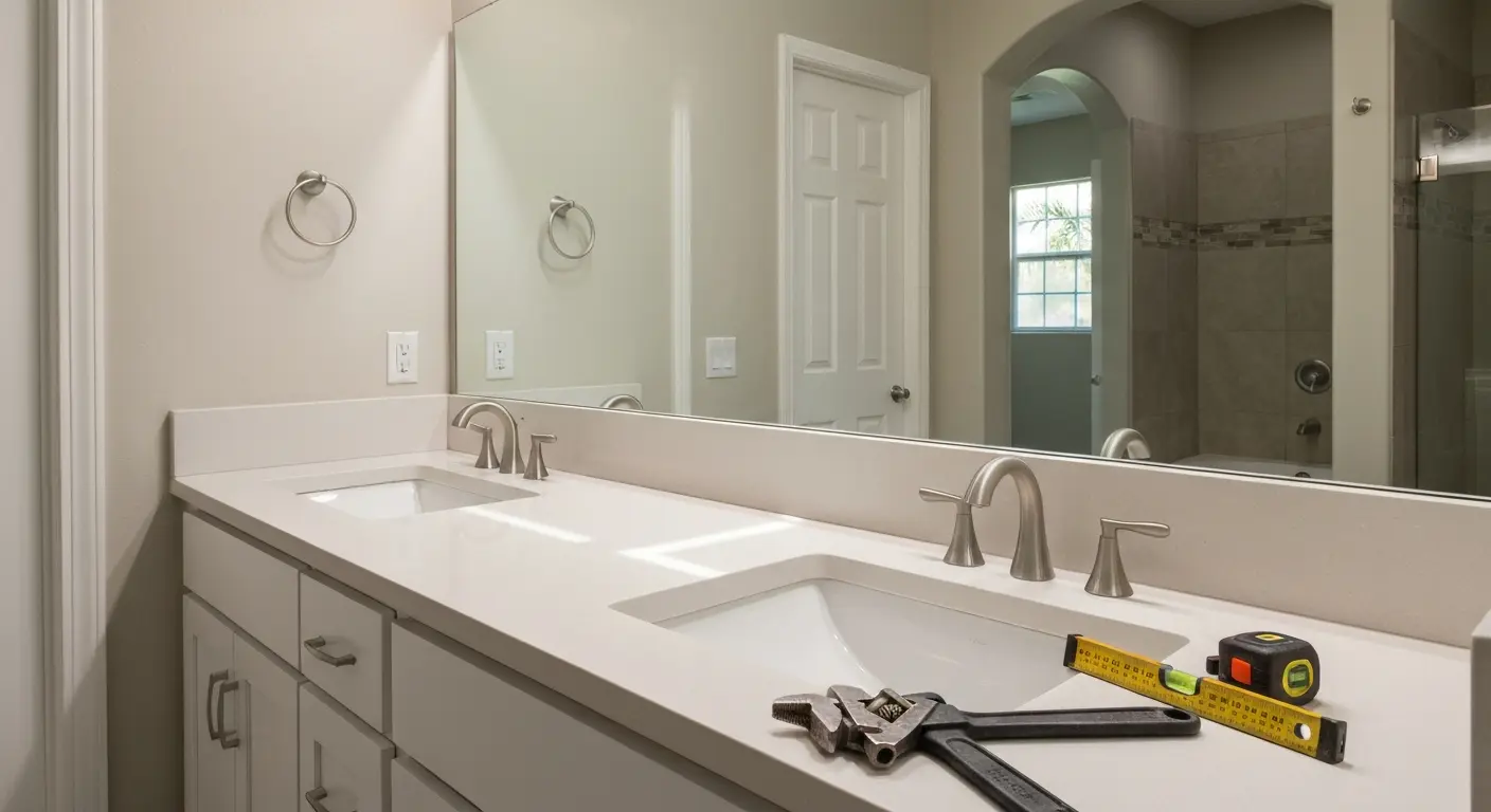 Dual vanity installation