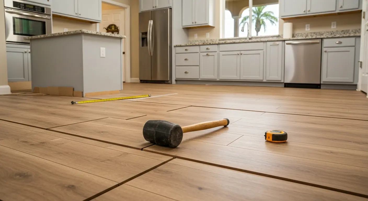 Kitchen flooring installation