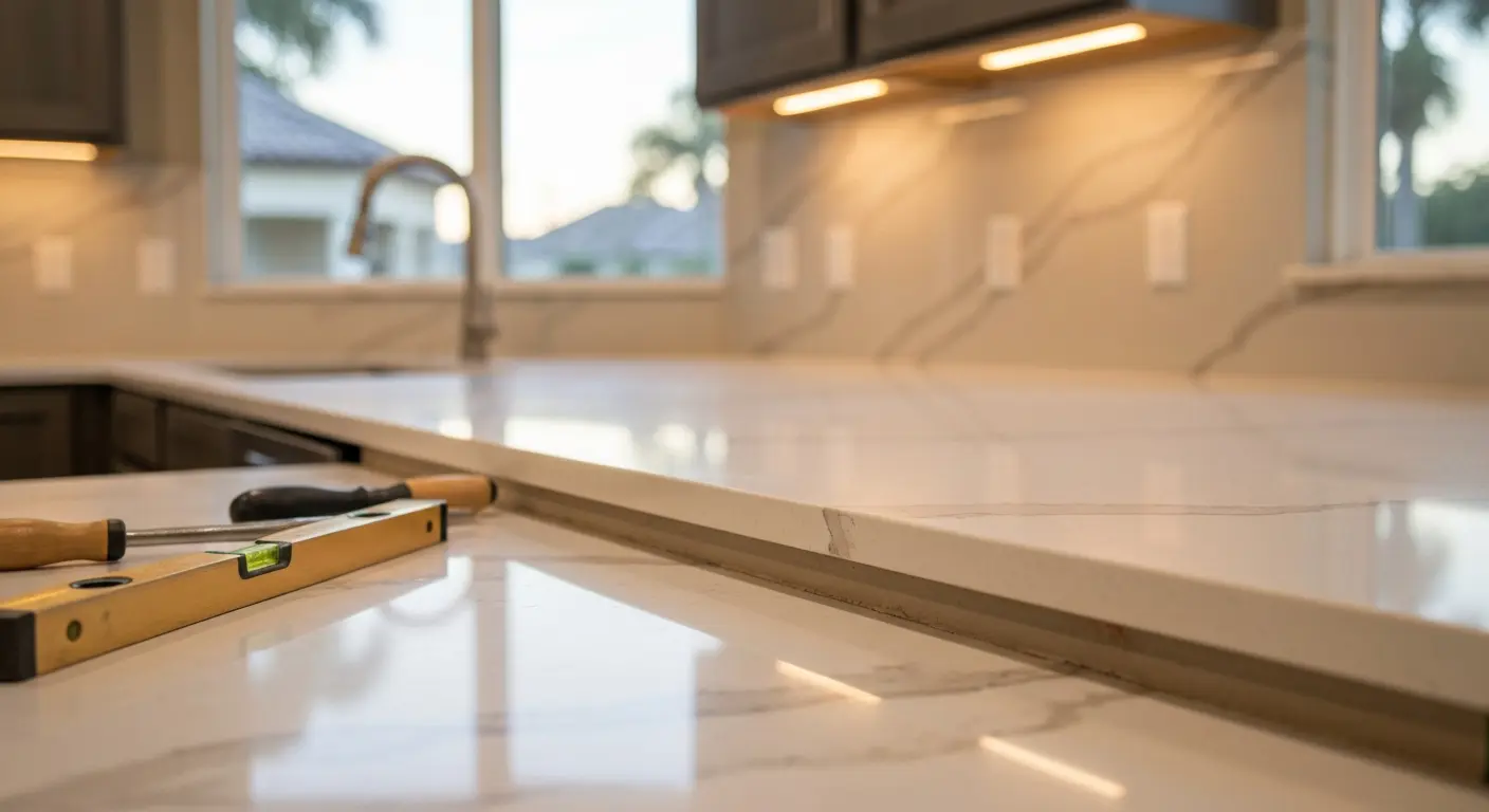 Kitchen countertop installation