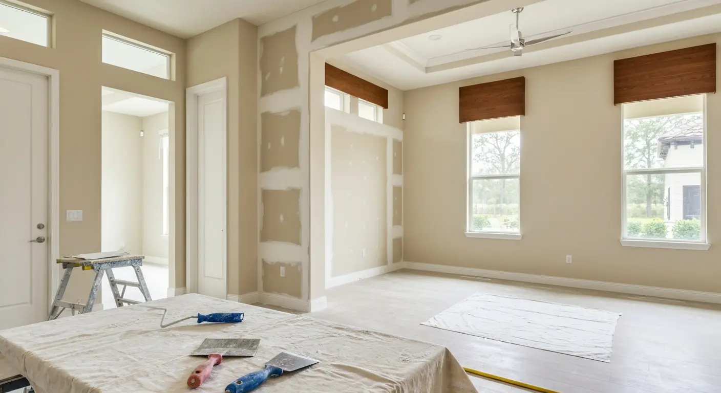 Drywall repair and painting project