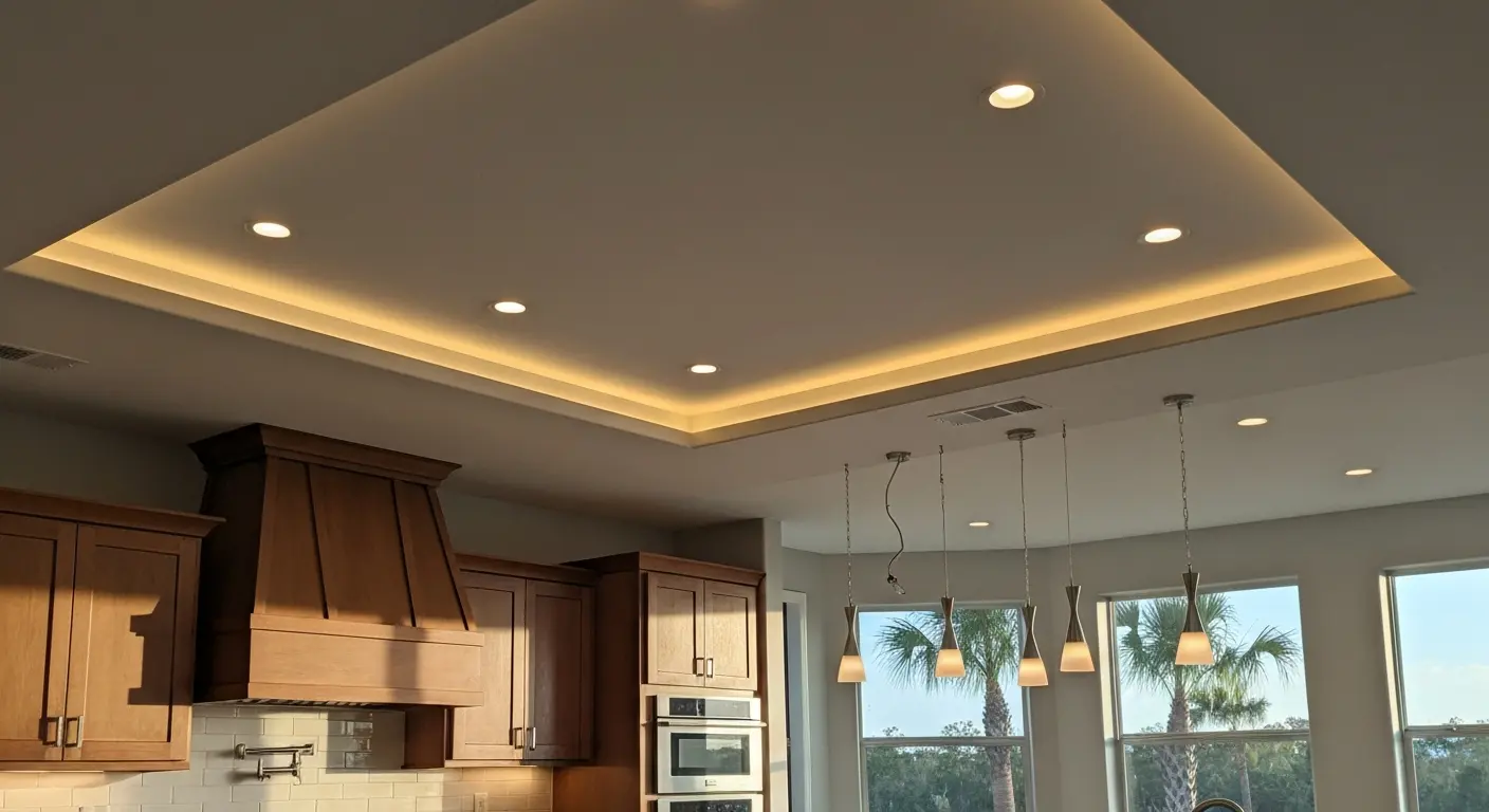 Ambient kitchen lighting fixtures