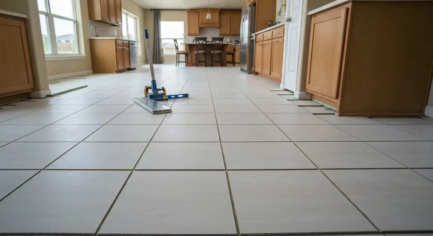 Kitchen floor installation