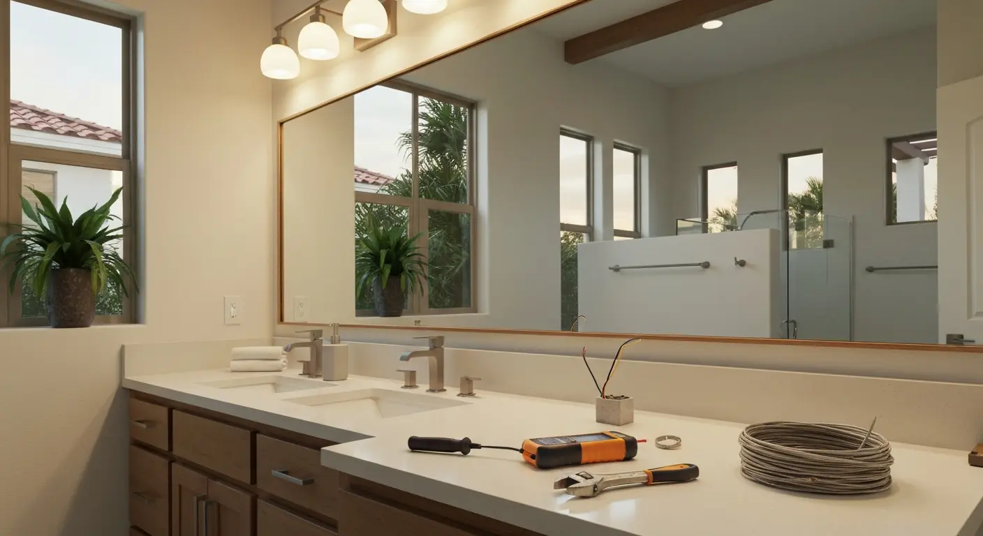 Vanity lighting installation