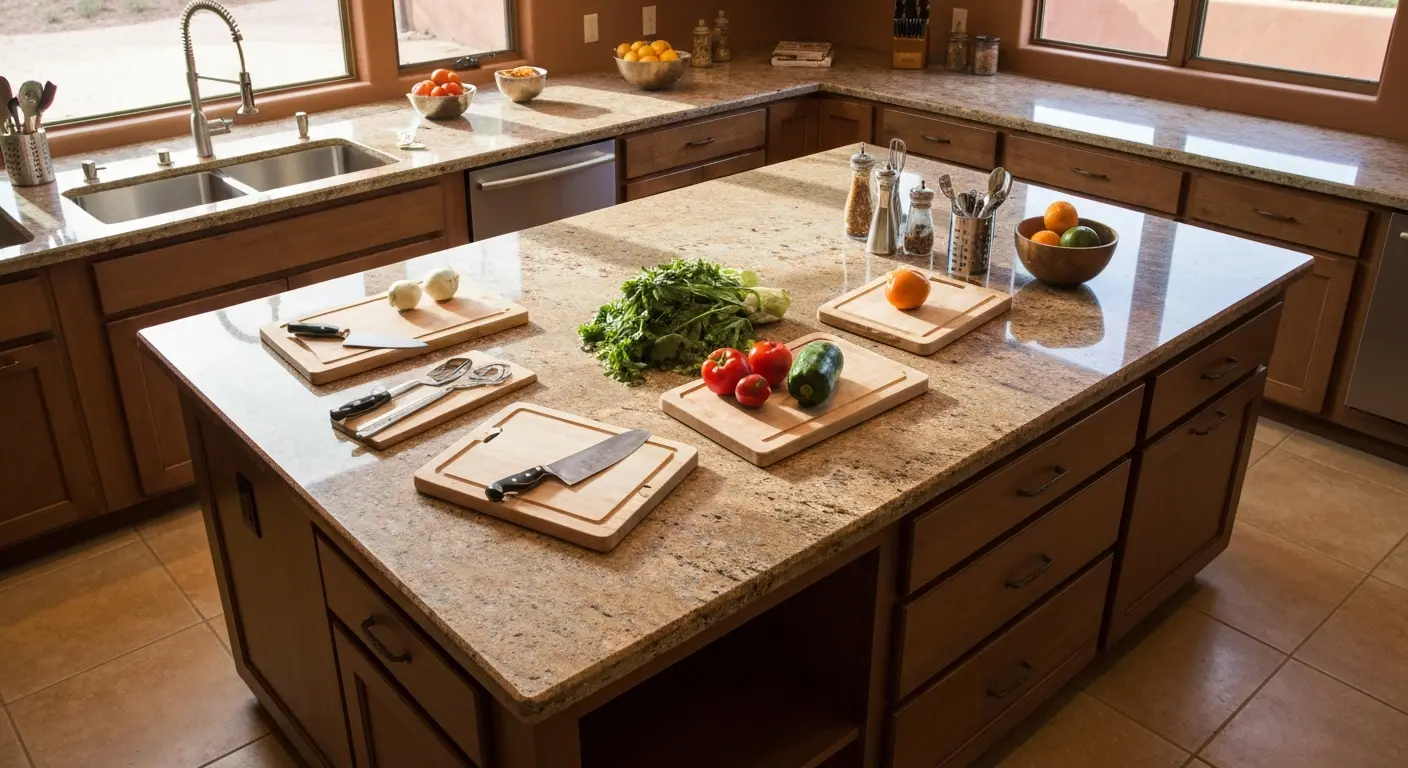 Custom kitchen island with seating
