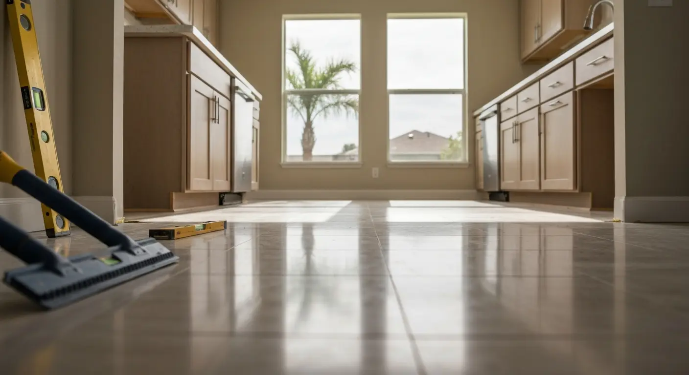 Kitchen flooring installation