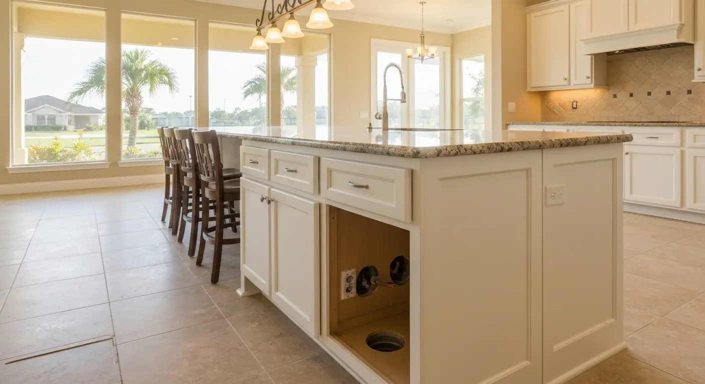 Kitchen island with seating