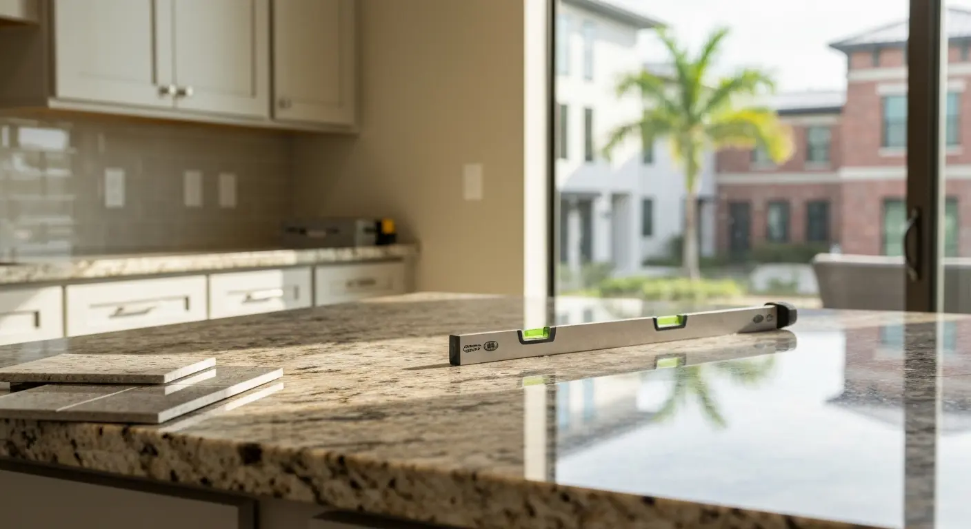 Granite countertop installation