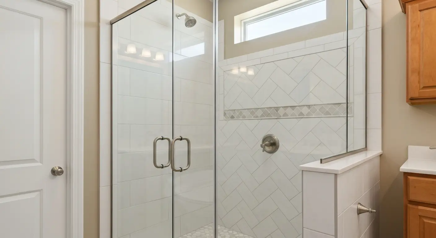 Master bathroom tile shower
