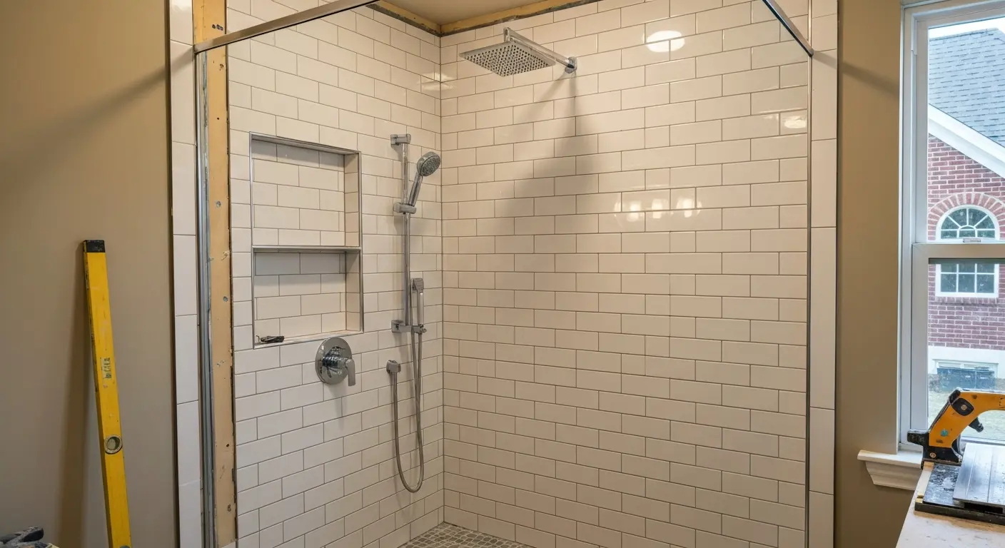 Professional shower installation